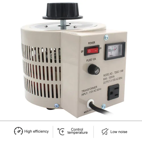 Miniatura 5 de LVYUAN Transformador Variable Regulador de Voltaje Variable, Salida 0-130V, Entrada 110V-120V (1000VA)
