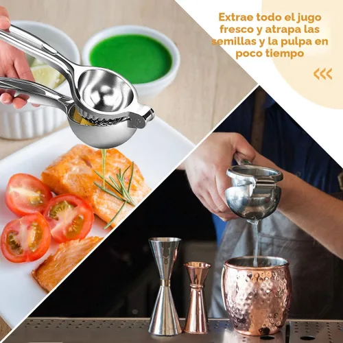Miniatura 2 de Exprimidor de limón, exprimidor de limón, exprimidor de cítricos de mano, prensa de mano de limón de metal, herramienta de barra exprimidora