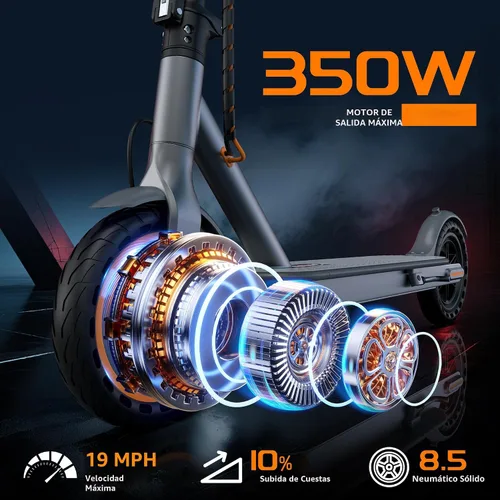 Miniatura 2 de NAVIC Electric Scooter with Dual Suspension, 8.5”/10" Tires, 350W/500W Motor, 19/22 Mph, Max 22/25/27/49Miles Range, Foldable E Scooter for Adults
