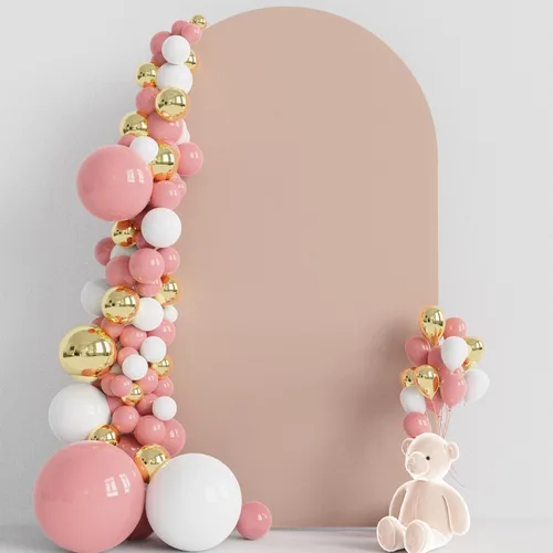 Miniatura 29 de Wokceer Funda para Arco de Boda de 6.6 Pies de Spandex Ajustada Cubiertas para Soporte de Arco de Boda Parte Superior Redonda Chiara Funda de Telón