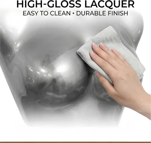 Miniatura 5 de Torso de maniquí femenino plateado, 61.4 a 86.6 pulgadas de altura ajustable con base de soporte de metal, adecuado para exhibición de ropa y joyas