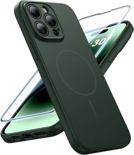 Miniatura 12 de FNTCASE Funda para iPhone 14 Pro Max color azul: [compatible con Magsafe] Funda magnética mate sólida con [protección completa de la cámara]