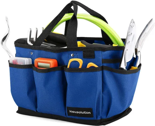 Miniatura 10 de Housolution Bolsa de Jardinería, Bolsa de Almacenamiento de Herramientas de Jardín de Lujo y Organizador para el Hogar con Bolsillos, Resistente al