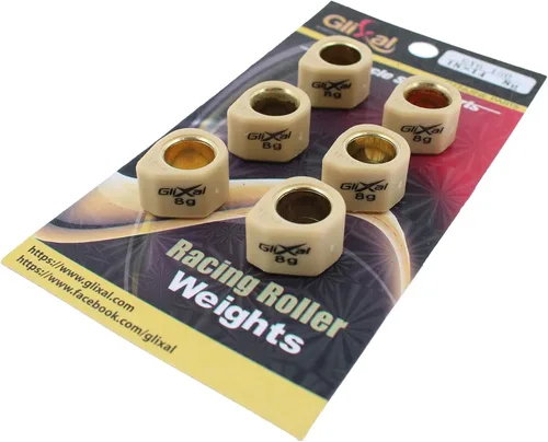 Glixal deslizadores de variador polígono de alto rendimiento de 18x14mm, rodillos deslizantes de carreras de peso de 152QMI 157QMJ GY6 125cc 150cc