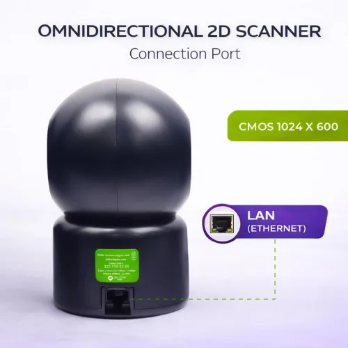 Miniatura 3 de Escáner de código de barras 2D omnidireccional USB, sensor CMOS 1024 × 600 con cable, rango de escaneo de 2 a 12 pulgadas, lector de código