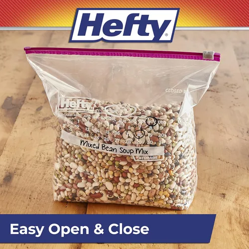 Miniatura 7 de Hefty Slider - Bolsas de almacenamiento para calendario, tamaño de galón, 30 unidades (paquete de 4), 120 en total