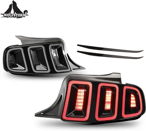 Miniatura 7 de WOLFSTORM Luz Trasera LED Compatible con Ford Mustang 2010 2011 2012 2013 2014 con Diseño de Luz de Giro Dinámico, Reemplazo de Luz Trasera