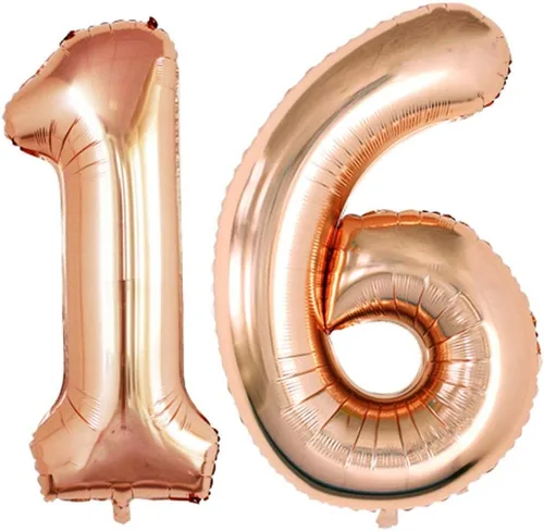 Miniatura 127 de Goer, conjunto de globos de papel aluminio para decoraciones de cumpleaños, globos de las letras de feliz cumpleaños y de números Oro