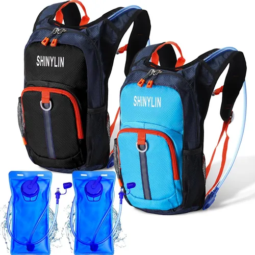 Miniatura 11 de Shinylin 2 piezas mochila de hidratación para niños con bolsa de agua de 1.5l mochila ligera para niños para senderismo mochila de agua para niños