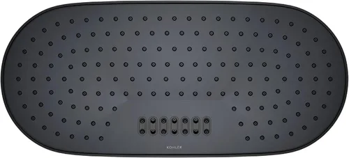 Miniatura 11 de KOHLER 26297-BL Statement™ Cabezal de lluvia oblongo, multifunción, 2.5 gpm, color negro mate