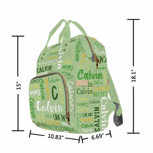 Miniatura 7 de InterestPrint Bolsa de pañales con nombre, mochila personalizada para hombres y mujeres, Color 17, Mochilas Daypack