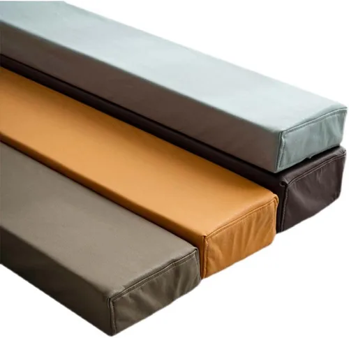Miniatura 7 de YURRO Almohadilla de cuero sintético para cama de cabecero, protección acolchada para cabecera, almohada larga y alargadora de colchón suave, Beige