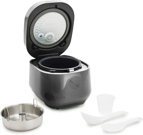 Miniatura 11 de Arrocera GreenPan, 8 tazas cocidas (4 sin cocer), modo bajo en carbohidratos y sopa, 10 ajustes de cocción de un toque, cesta de vapor de cerámica
