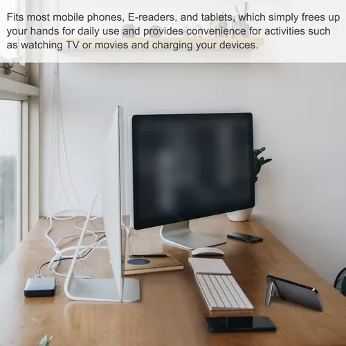 Miniatura 7 de uxcell Soporte para teléfono celular, paquete de 2 soportes de escritorio horizontales y verticales, soporte magnético de ángulo ajustable