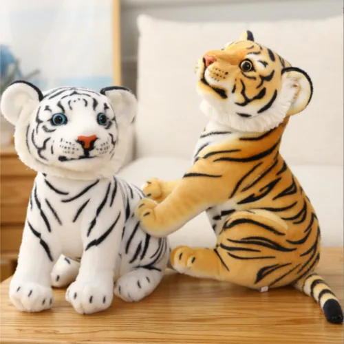 Miniatura 4 de OUKEYI Peluche de Tigres de 9 pulgadas/9.1 in, animal de peluche realista, animales de peluche para niños, regalo para niños, bebé, abrazo, tigre