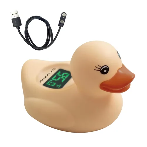 Dreambaby Duck - Termómetro de baño recargable USB para bebé, lectura instantánea, habitación digital y bañera de bebé, juguete flotante divertido