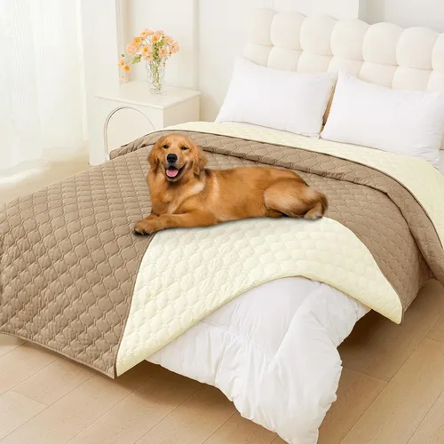 Miniatura 60 de Smiry Funda Impermeable para Cama de Perro, Manta Suave Reversible para Mascotas, Lavable a Prueba de Fugas para Gatos y Perros, Funda para Sofá