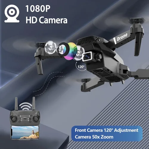 Miniatura 2 de MOCVOO Dron con cámara dual para adultos y niños, cuadricóptero RC plegable para principiantes, dron de juguete, video FPV 1080P, 3