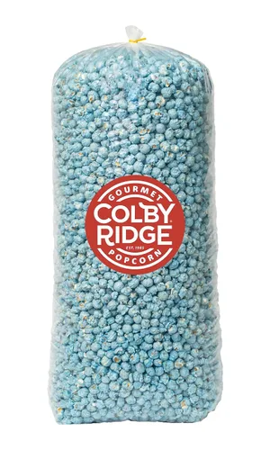 Colby Ridge Palomitas de maíz gourmet artesanales sin gluten en tamaño grande para regalos y fiestas en paquete (5 galones, 80 tazas) (Azul bebé)