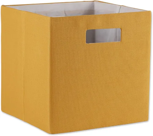 Miniatura 11 de DII Cubo de almacenamiento plegable de poliéster, sólido, ligero y duradero, cuadrado pequeño, 11x11x11 pulgadas, aguamarina