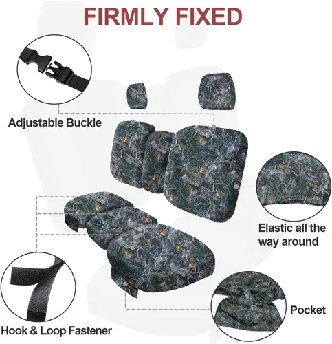 Miniatura 5 de StarknightMT UTV Defender Funda de Asiento - Fundas de Asiento Impermeables a Prueba de Polvo Compatibles con Can Am Defender DPS MAX 6X6 PRO