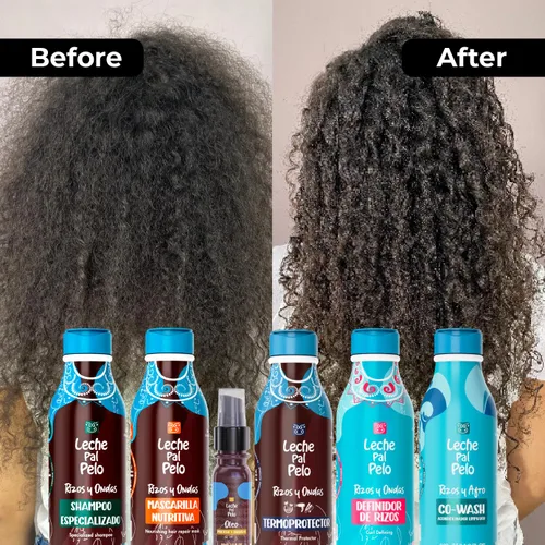 Miniatura 4 de Leche Pal Pelo Rizado y ondulado - Mascarilla nutritiva reparadora del cabello con aloe vera, coco y aceites de aguacate - para cabello dañado