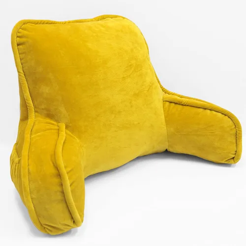 Miniatura 14 de Almohada aterciopelada súper suave para respaldo de lectura, brazos y bolsillos, de 18 pulgadas de alto para sentarse en la cama, sofá, cojín