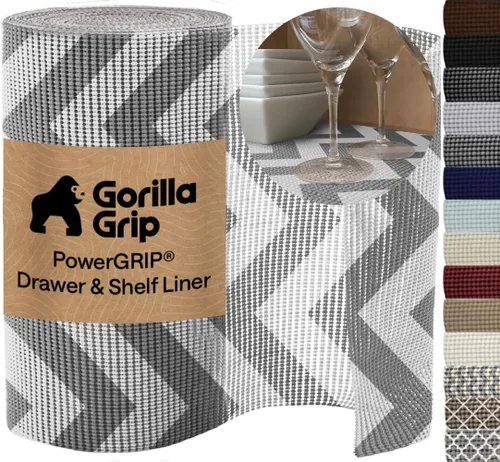 Miniatura 21 de GORILLA GRIP powerGRIP - Forro para estante de cajón y gabinete, agarre grueso y fuerte, forros no adhesivos que protegen armarios de cocina