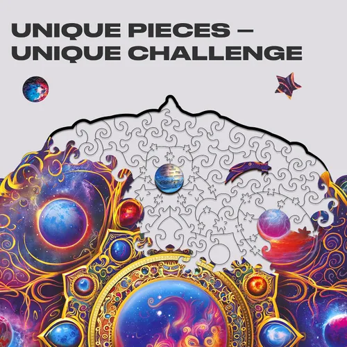Miniatura 8 de UNIDRAGON Mandala Space Dreams - Rompecabezas de madera para adultos, 350 piezas con formas únicas, tamaño King, 13 x 13 pulgadas (13.0 x 13.0 in)