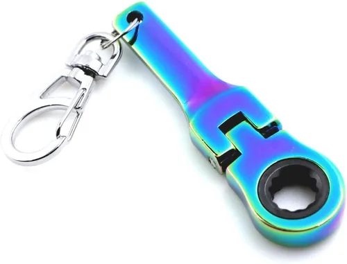 Miniatura 39 de GT/ Rotors Juego de 6 piezas - 4x Llave de trinquete de 10mm para llavero + Llavero con cinta métrica de 3 pies + Llave de trinquete mini mono All 4