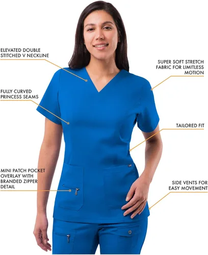 Miniatura 3 de Adar Pro - Ropa quirúrgica para mujer, con cuello en V elevado