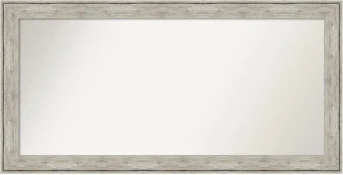 Miniatura 383 de Amanti Art Espejo de baño plateado para sobre fregadero, 28 x 47 pulgadas, espejo rectangular de plata imperial, marco de madera tradicional de gran