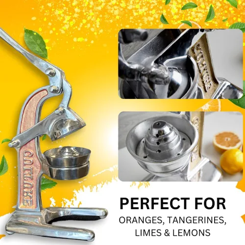 Miniatura 5 de Verve CULTURE - Exprimidor manual de aluminio fundido artesanal de grado profesional, perfecto para naranja, lima y frutas cítricas pequeñas