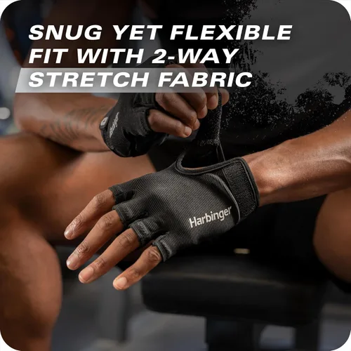 Miniatura 2 de Power Gloves 3.0 - Guantes de levantamiento de pesas duraderos de medio dedo con cierre de muñeca ajustable, palma de cuero transpirable