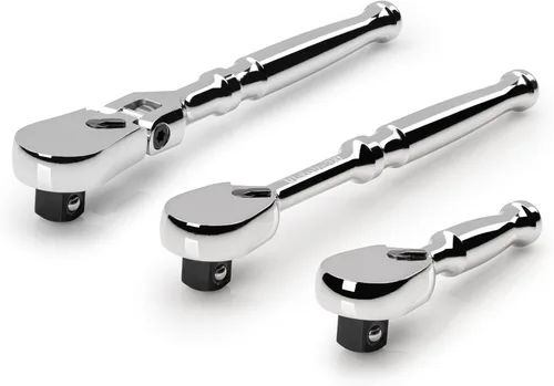 Miniatura 13 de TEKTON Trinquete de transmisión de 3/8 pulgadas x 6 pulgadas con cabezal flexible de liberación no rápida de cuerpo pequeño SRH21506