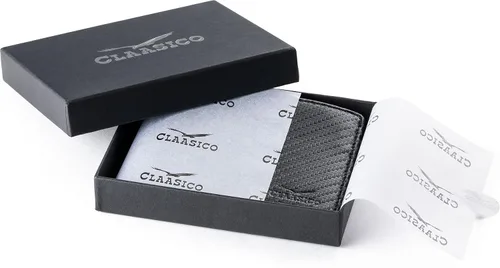 Miniatura 9 de Cartera para hombre Cartera delgada de piel auténtica con RFID Regalo para hombres empaquetado en elegante caja de regalo