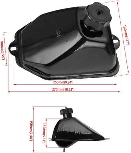 Miniatura 3 de FVRITO Tanque de gasolina de combustible de metal para 50cc 70cc 90cc 110cc 125cc Sunl Coolster Roketa Taotao ATA JCL Baja Motorsports BMS Vitacci