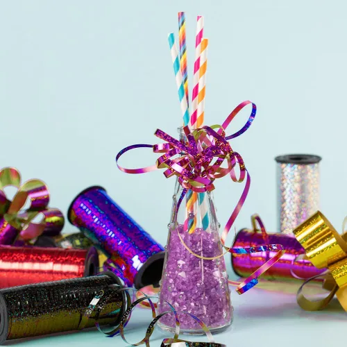 Miniatura 4 de Cinta brillante impermeable, cinta rizada de 3/16 pulgadas x 300 yardas para envolver regalos, decoraciones de San Valentín, cumpleaños