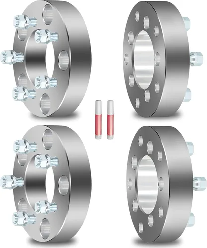 Miniatura 13 de SCITOO 2 separadores de rueda de 5 x 5.5 pulgadas, adaptadores espaciadores de rueda de 2 pulgadas con pernos de 9/16 de 3.063 in, 5 lengüetas