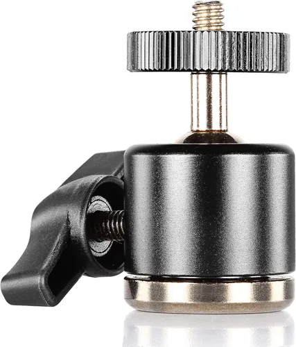 Neewer® Aleación de aluminio giratoria de 360 grados Mini cabeza de bola con rosca de 1/4 "3/8" montaje base para cámara DSLR como Canon, Nikon,