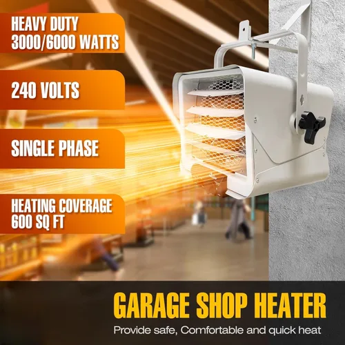Miniatura 3 de Dr. Infrared Heater DR-966 Calentador Comercial de Garaje de Taller Cableado de 240 Voltios, 3000 Vatios / 6000 Vatios