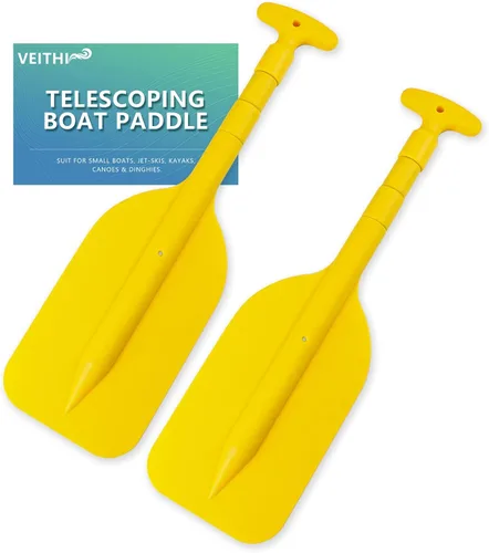 Remo plegable telescópico para lancha antideslizante de plástico de aluminio, paquete de 2 flotadores de tubos pequeños, remos y accesorios de barco