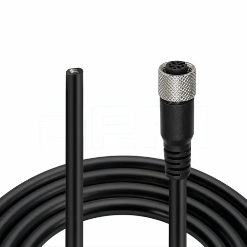 Miniatura 11 de Conector de sensor M12 5pin A código hembra moldeado al cable industrial de un solo extremo para conexiones industriales automatizadas del sensor