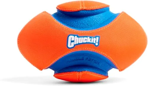 Chuckit! Fumble Fetch Fútbol para Perros - Juguete Interactivo para Perros para Interiores y Exteriores con Diseño Ranurado para Fácil Recogida -