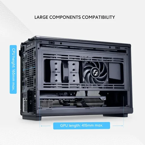 Miniatura 5 de Lian Li A3-26.3L Micro Factor de Forma Chasis - Panel Frontal y Lateral de Vidrio Templado de Madera - Soporta AIO de 360mm-Diseño Modular