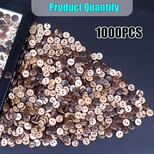 Miniatura 3 de YAKA 100pc nuevo grueso coco Shell 2 agujeros botón artesanía/coser/productos calientes