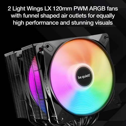 Miniatura 4 de be quiet! Pure Rock Pro 3 LX Enfriador de aire para CPU 6 tubos de calor de alto rendimiento de 6mm con tecnología HDT Ventilador ARGB PWM