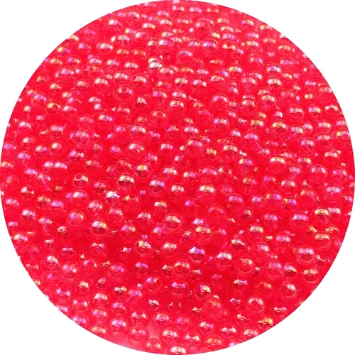 Miniatura 77 de 2000 cuentas redondas acrílicas de 0.157 pulgadas (0.157 in), cuentas espaciadoras de colores AB con agujero para bricolaje, pulseras, collares