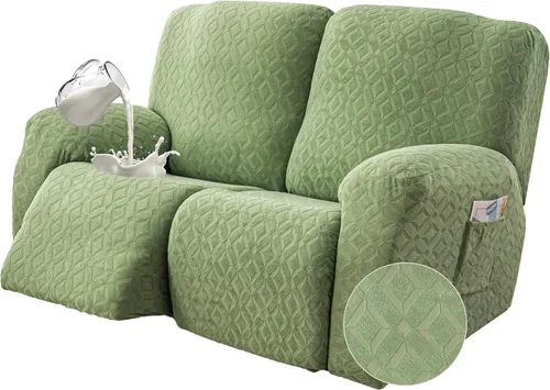 Miniatura 29 de Gennia Funda Impermeable para Sofá Reclinable, Fundas Elásticas para Sofá Reclinable con Bolsillos, Fundas Lavables para Sillón Reclinable Lazy Boy