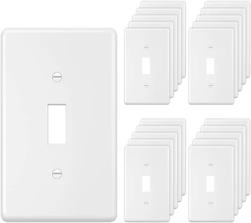 Miniatura 25 de Placa de pared Decora sin tornillos de 4 segmentos, placa frontal eléctrica para interruptor de luz, interruptor inteligente, receptáculo
